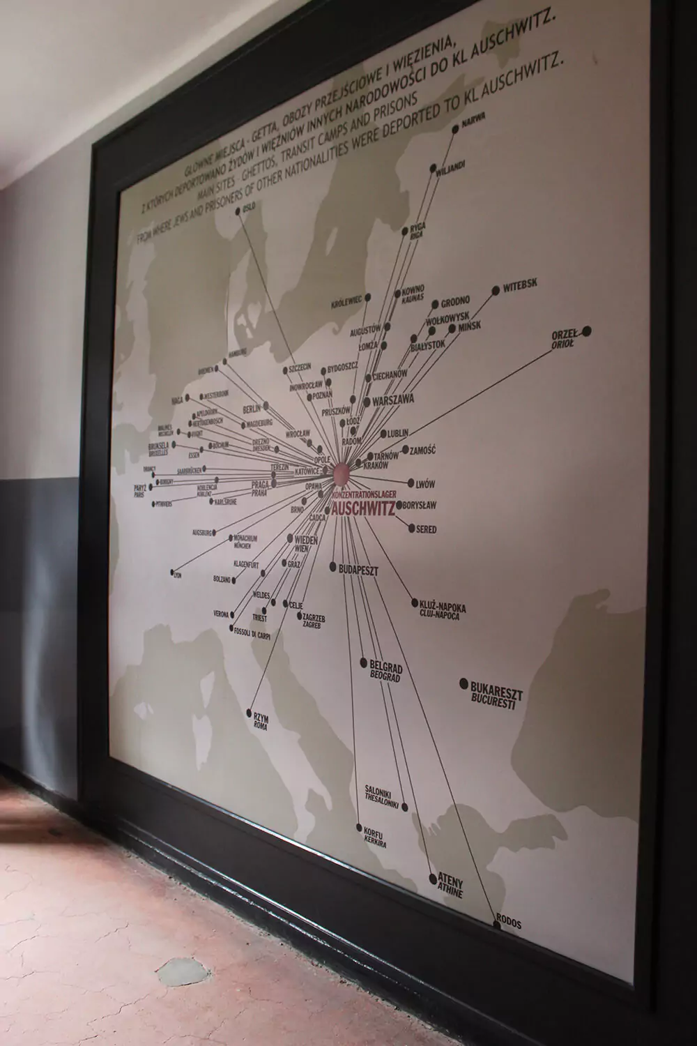 Auschwitz Main Sites Map