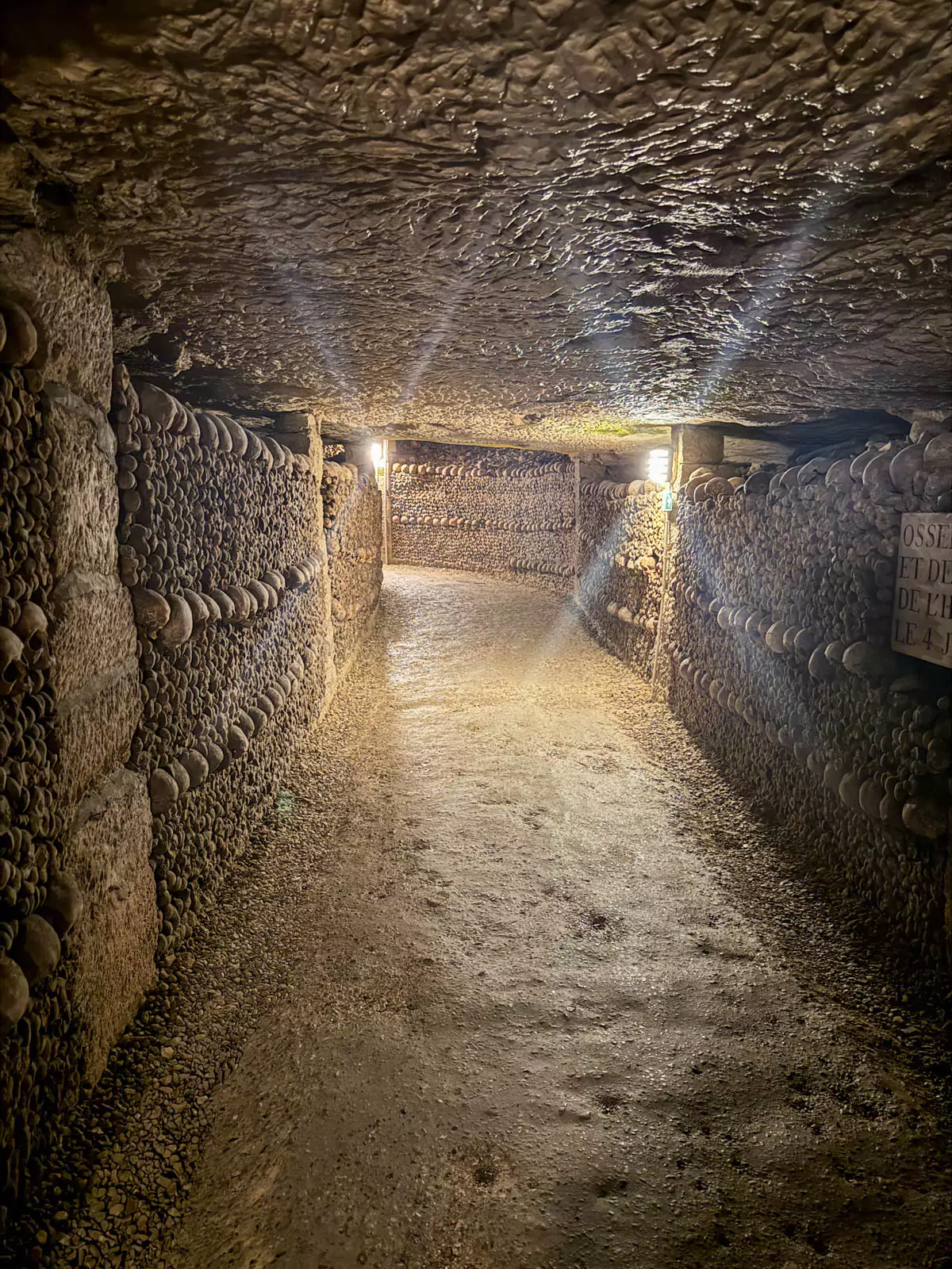 Paris Catacombs walls of bones