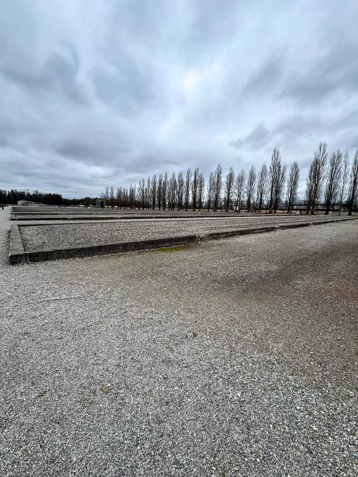 Foundations of former barracks