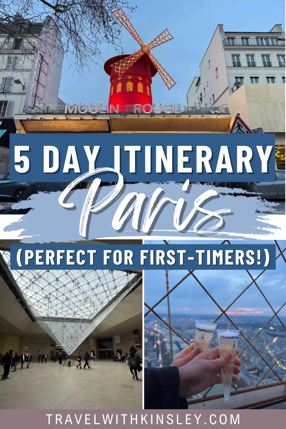 paris 5 day itinerary pinterest pin 2