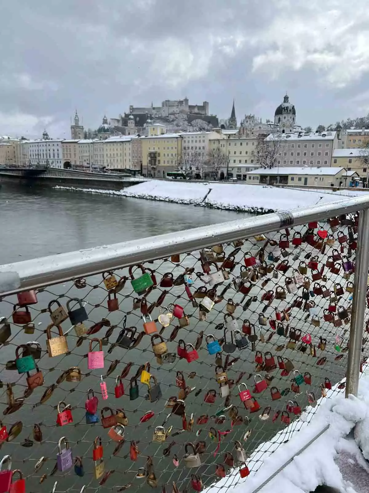 The Salzach River & the Makartsteg Bridge