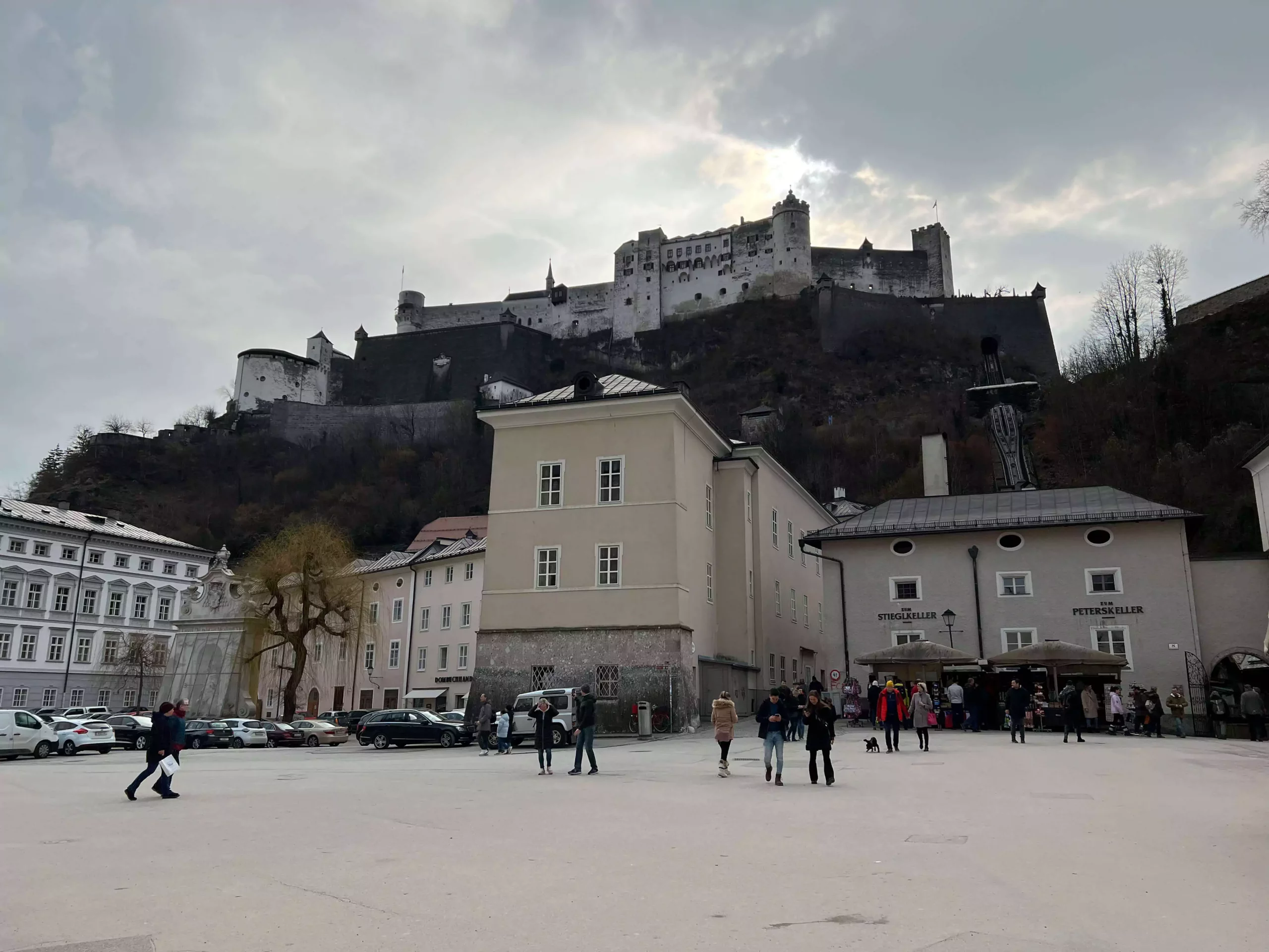 The imposing Hohensalzburg Fortress, one of the largest fully preserved castles in Europe.
