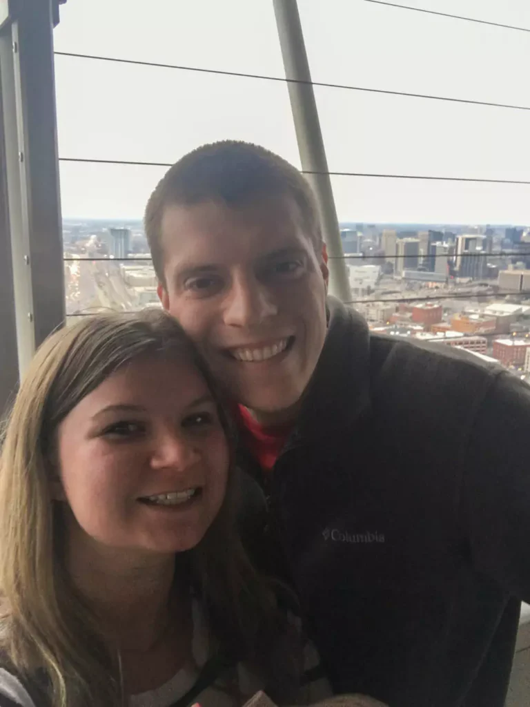 Katie and Zack at the top of the reunion tower