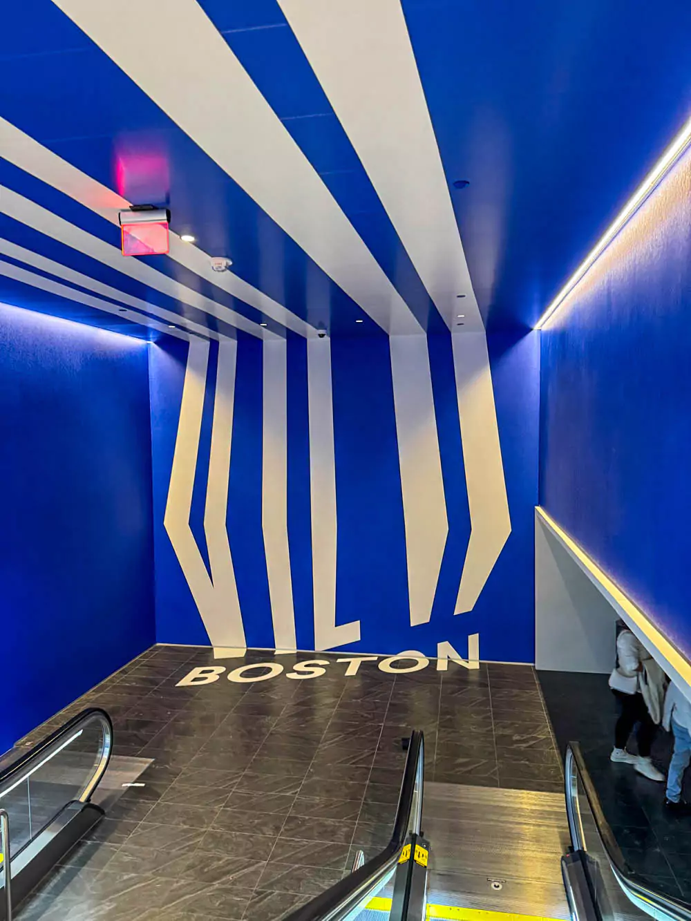 Entrance to View Boston, the observation deck experience at the Prudential Tower, featuring sleek signage and modern design elements. The entryway sets the tone for panoramic city views and an immersive look at Boston’s skyline.