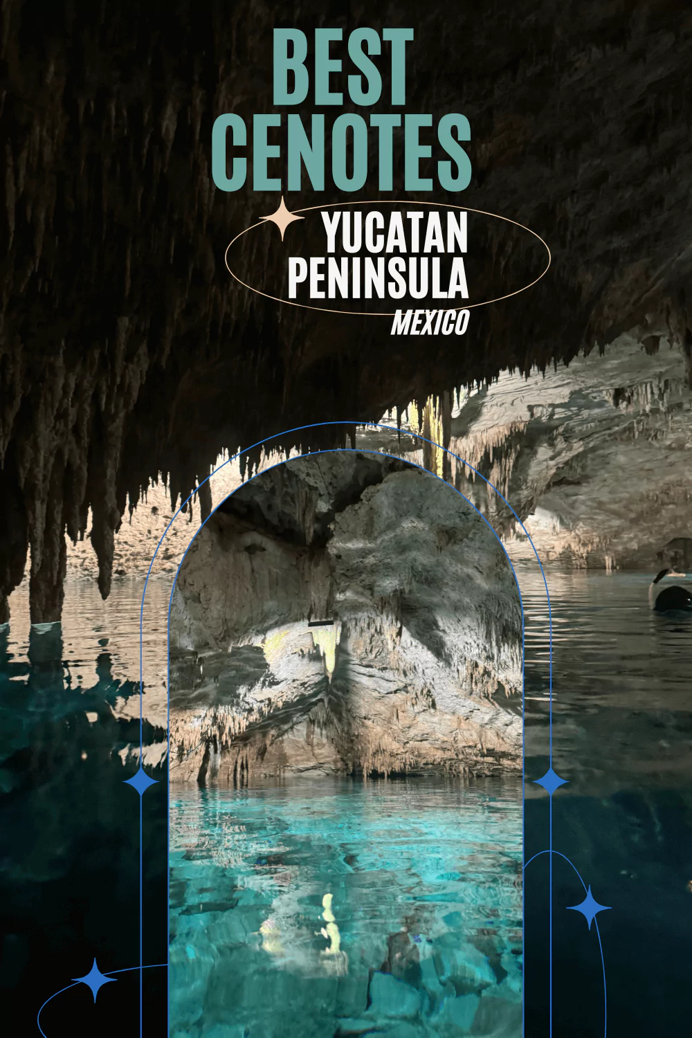 best Cenotes in the Yucatán Peninsula pinterest pin 2