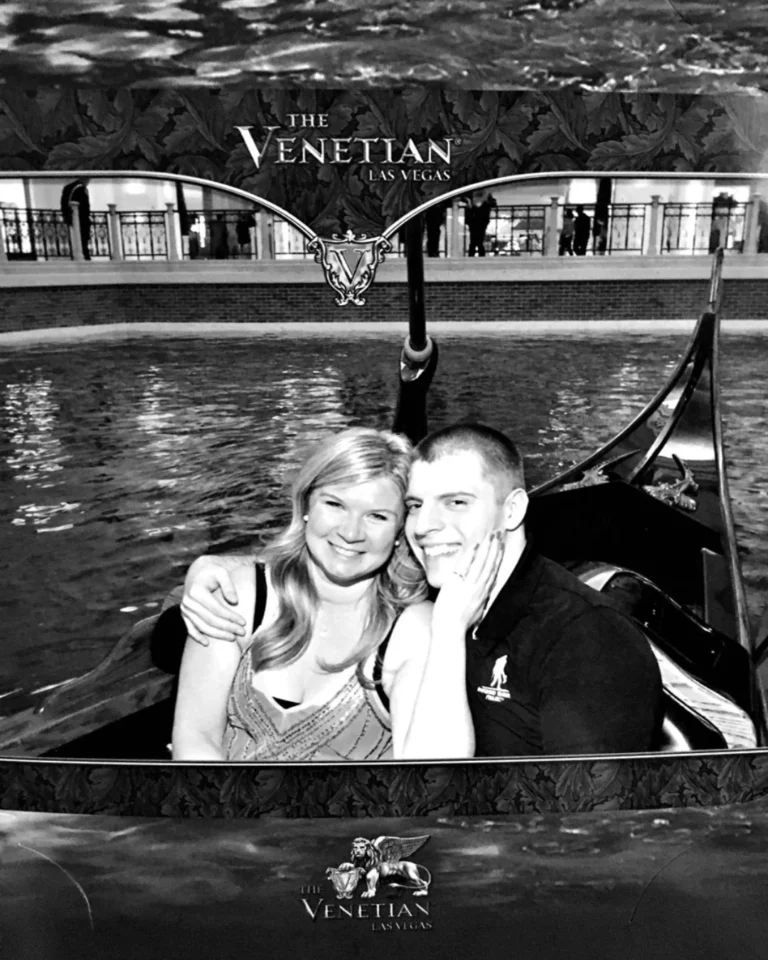 Nevada Las Vegas Venetian Gondola Ride engagement katie zack
