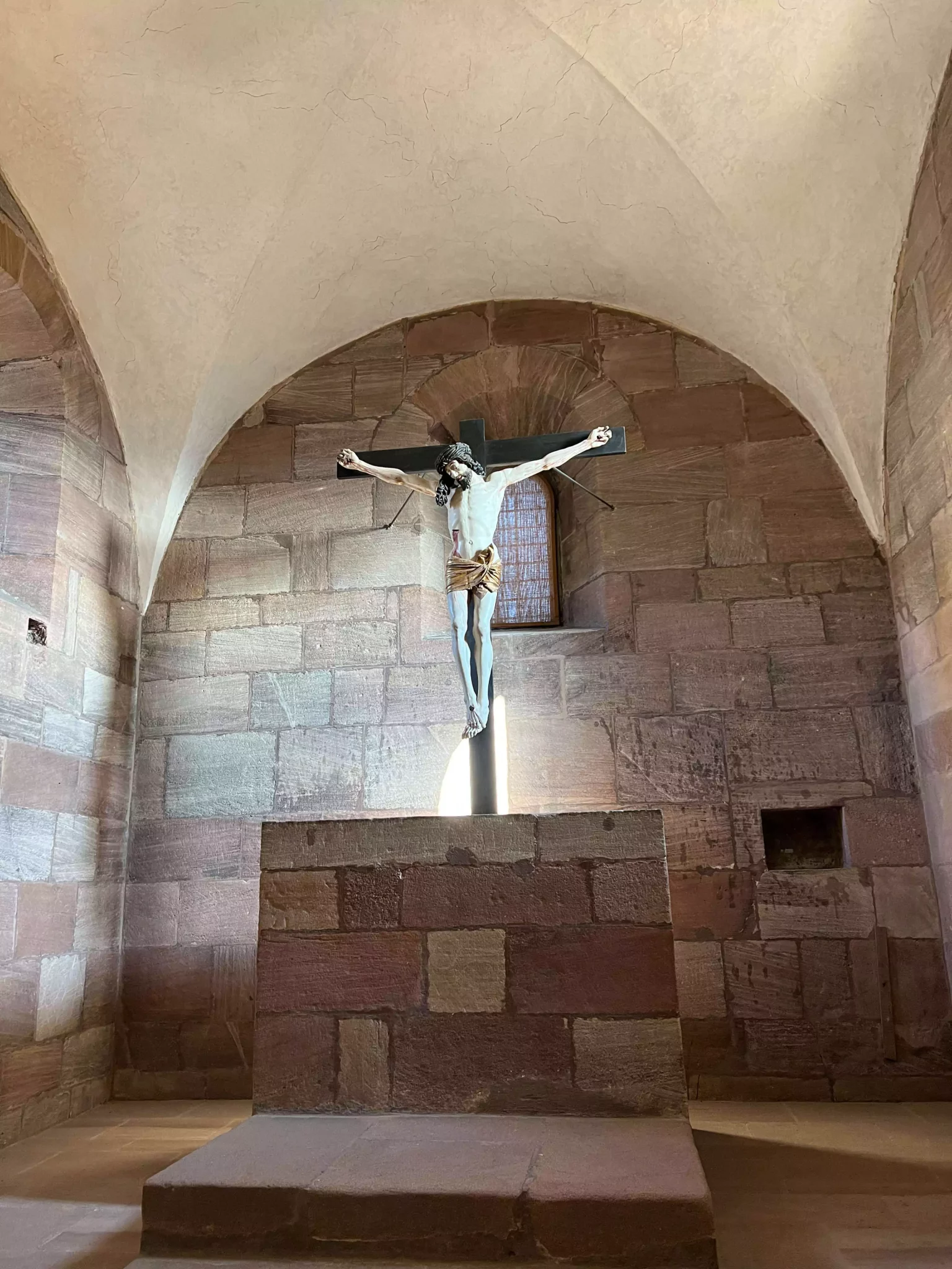 The crucifix inside the Chapel