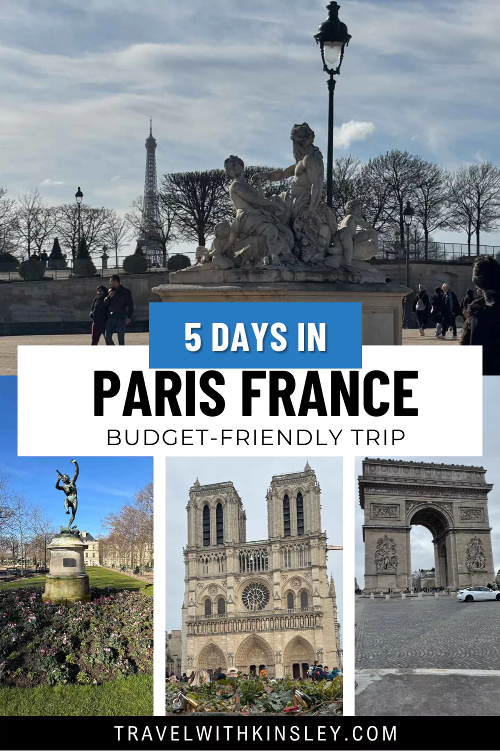 paris 5 day itinerary pinterest pin 1
