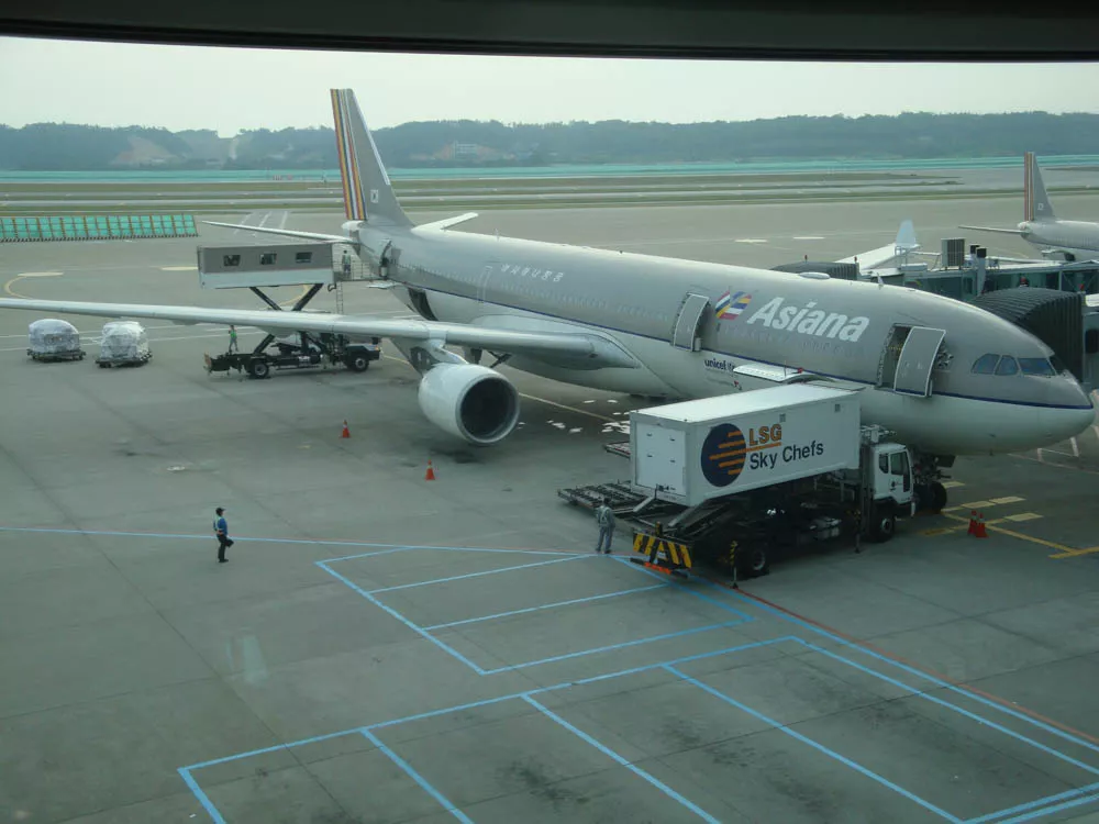 Asiana airplane on tarmac