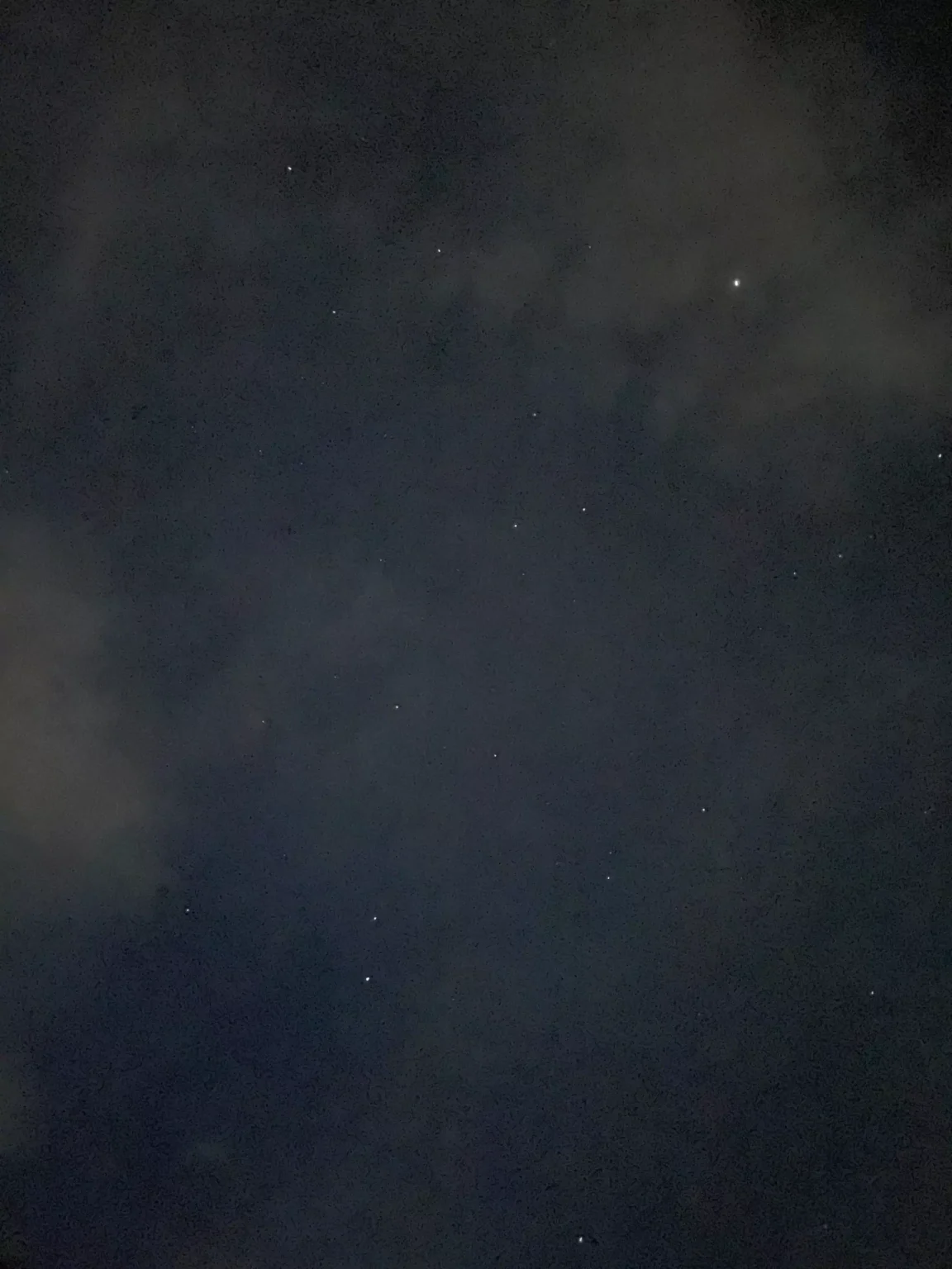 the night sky at camp mimosa sunrise
