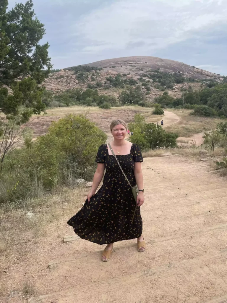 Katie at enchanted rock texas state park